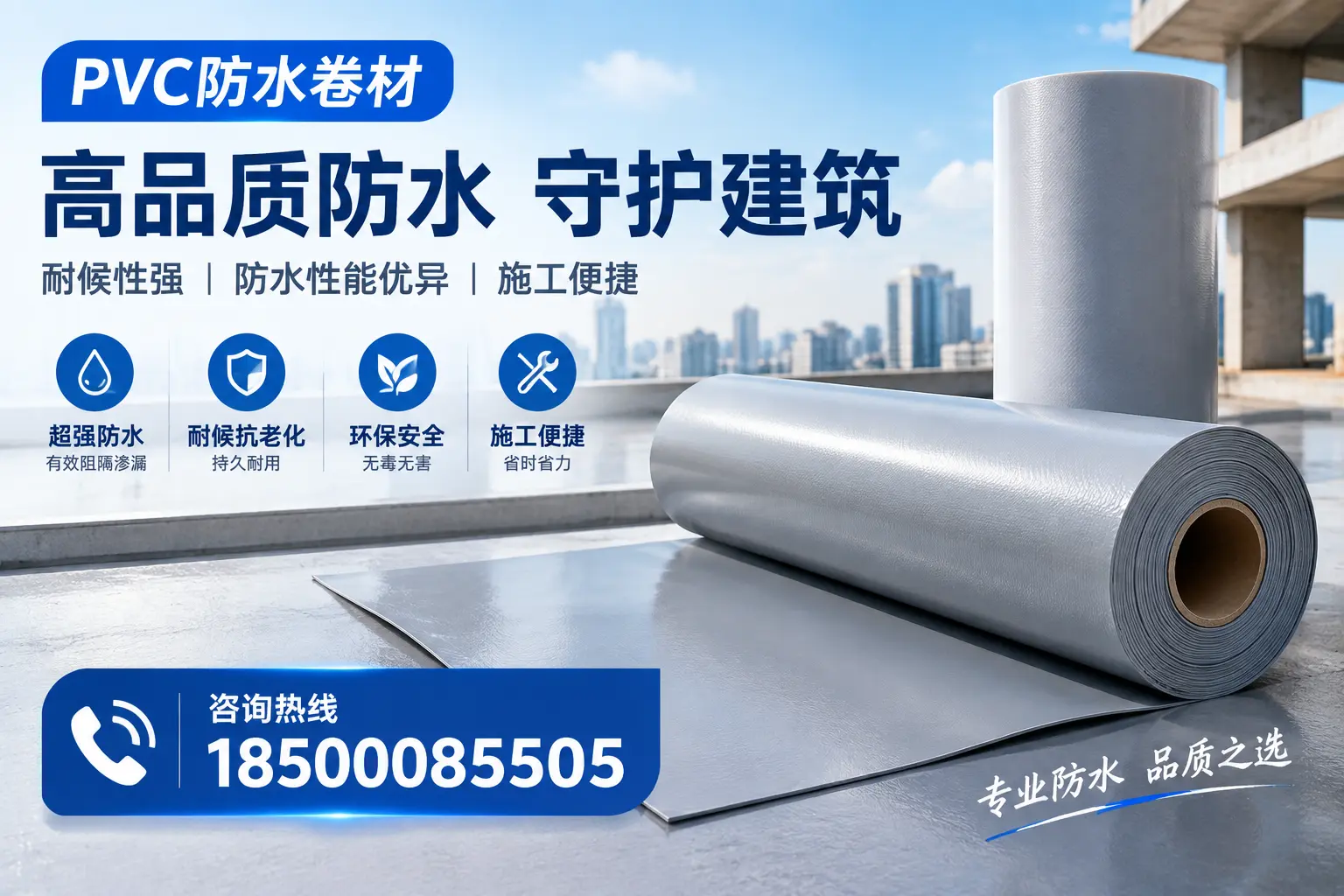 PVC防水卷材的防水效果评测，适合吕梁的科学依据